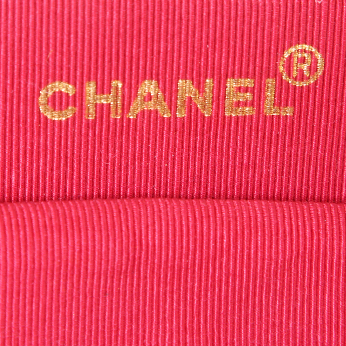 Borsa Chanel Vintage in jersey trapuntato nero - Detail D4