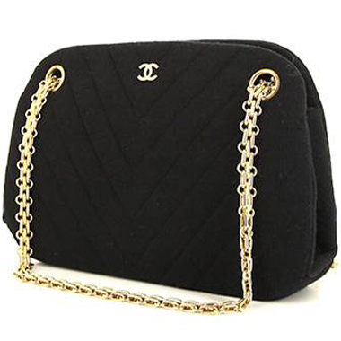 Chanel 1990s Leather and Satin Mix Quilted Shoulder Bag · INTO
