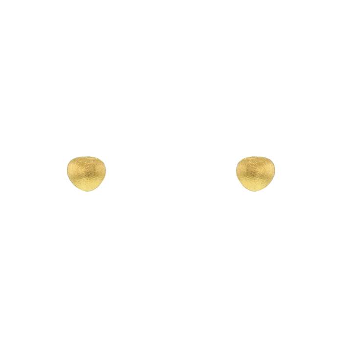 Paire de puces d'oreilles H. Stern Golden Stone petit modèle en or jaune - 00pp