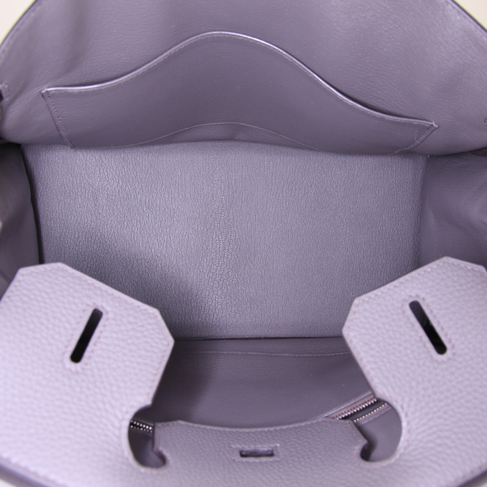 Hermes Birkin 30 cm handbag in grey togo leather - Detail D2