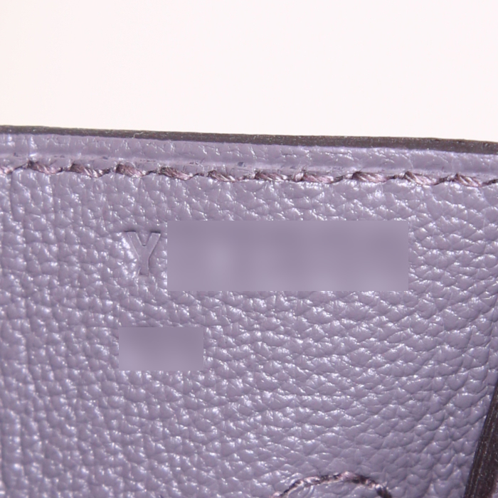 Bolso de mano Hermes Birkin 30 cm en cuero togo gris estaño - Detail D4