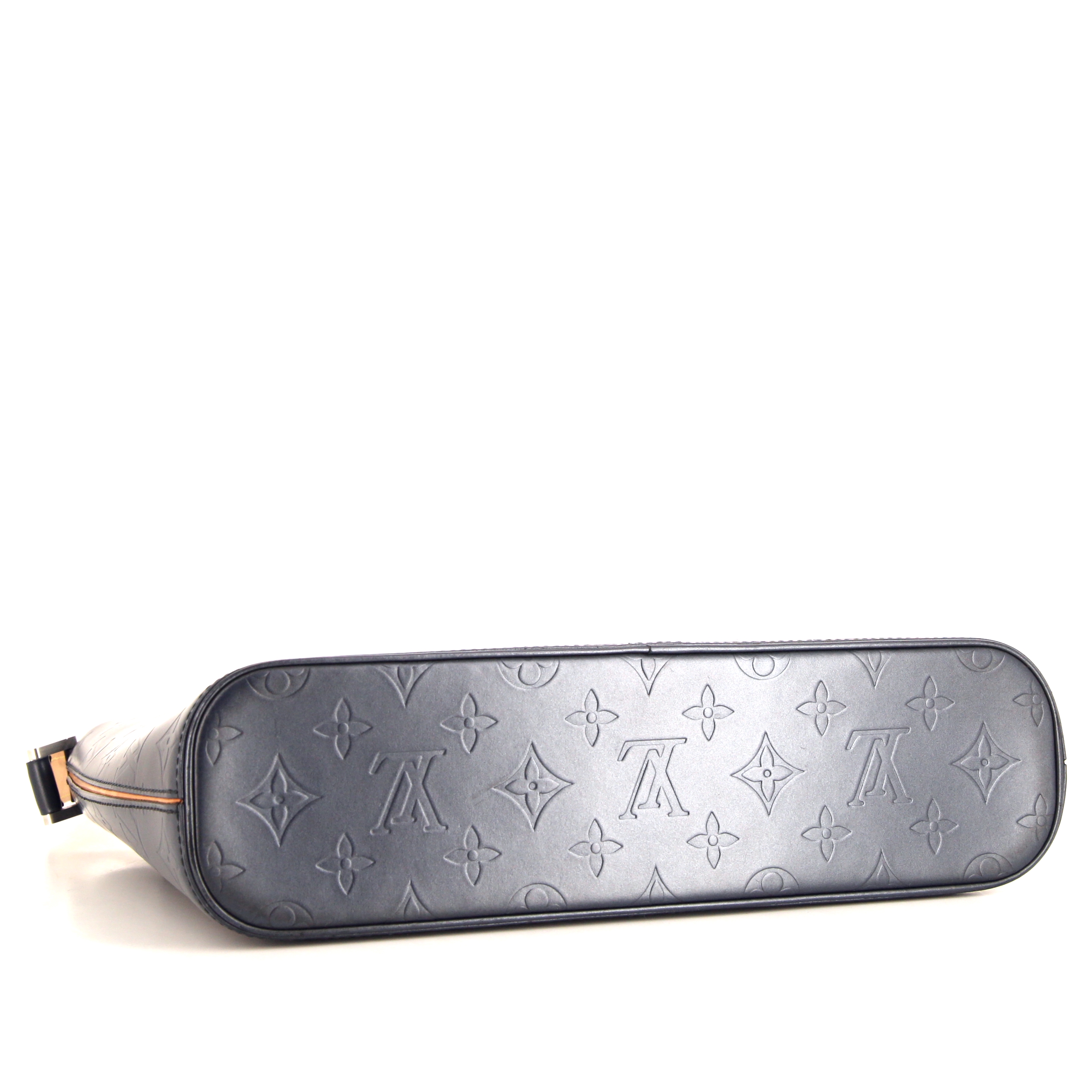 Louis Vuitton Alltson shoulder bag in grey blue empreinte monogram leather - Detail D4