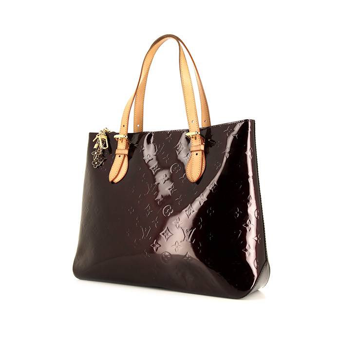 LOUIS VUITTON-MONOGRAMA VERNIS BRENTWOOD AMARANTE BURGUNDY TOTE SHOULDER  BAG