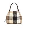 Renaud Pellegrino handbag in beige, white and black tricolor braided leather and black leather - 360 thumbnail