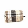 Renaud Pellegrino handbag in beige, white and black tricolor braided leather and black leather - Detail D4 thumbnail