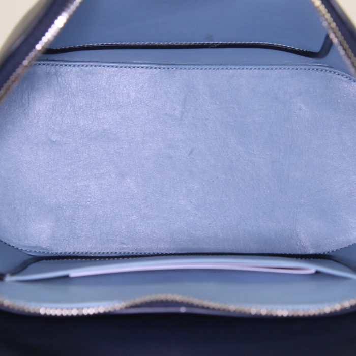 Bolso bandolera Renaud Pellegrino Livia en cuero azul marino - Detail D3