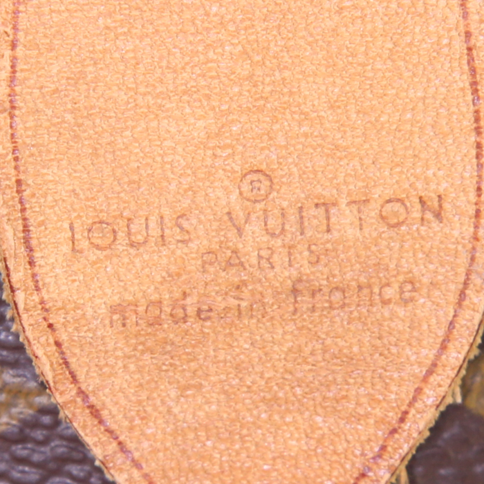 Borsa portadocumenti Louis Vuitton Voyage in tela monogram marrone e pelle naturale - Detail D3