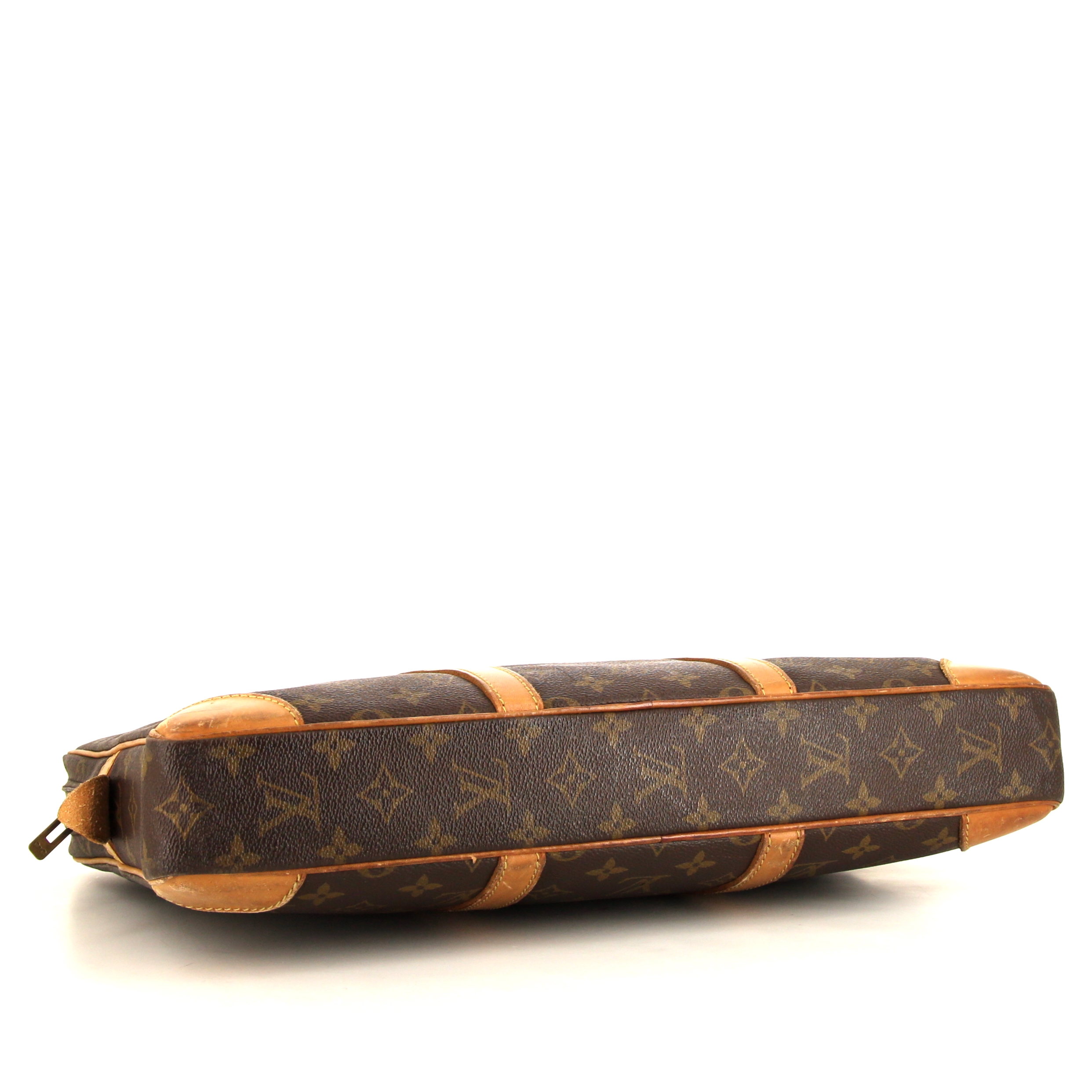 Louis Vuitton Voyage briefcase in brown monogram canvas and natural leather - Detail D4