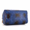 Louis Vuitton Speedy Editions Limitées Yayoi Kusama handbag in brown and blue monogram canvas and natural leather - Detail D4 thumbnail