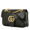 Bolso bandolera Gucci GG Marmont mini en cuero acolchado negro - 00pp thumbnail