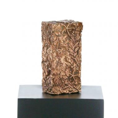 César, compression miniature "Palmes et étoiles" en bronze doré, signée et numérotée, de 1985