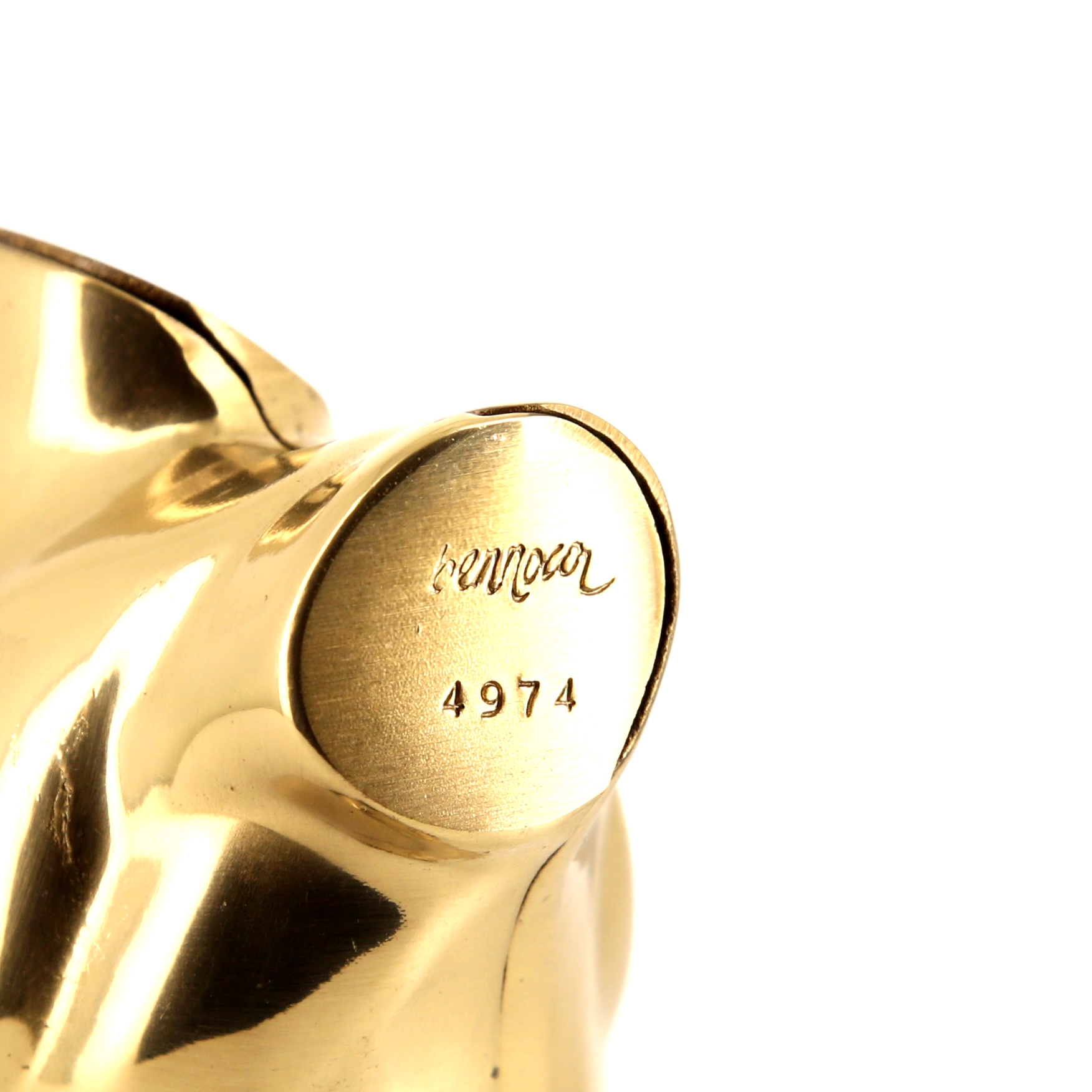 Miguel Berrocal, "Torse épigastrique", en bronze doré et poli, édition Artcurial, signé et numéroté, de 1989 - Detail D3