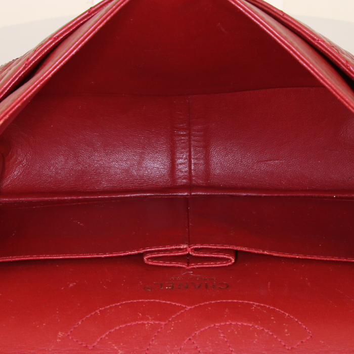 Borsa Chanel  Chanel 2.55 in pelle trapuntata rossa - Detail D3