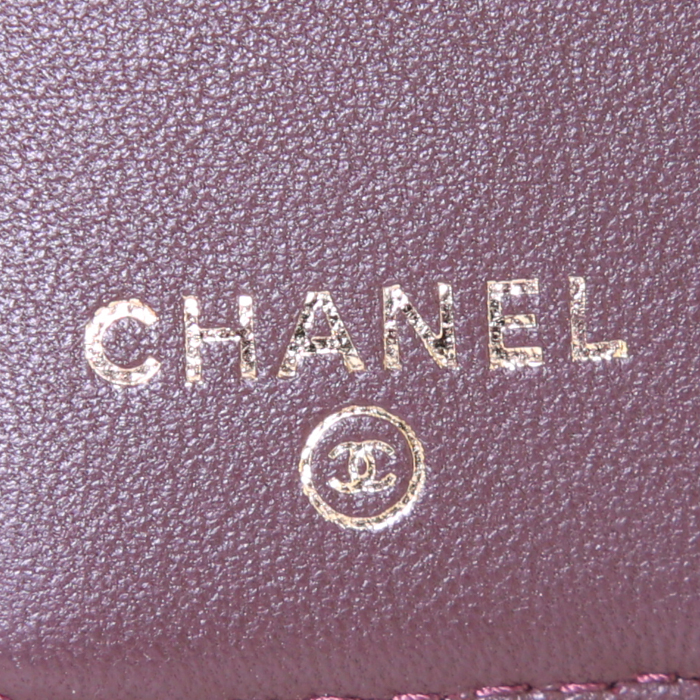 Porte agenda Chanel en cuir matelassé noir - Detail D2