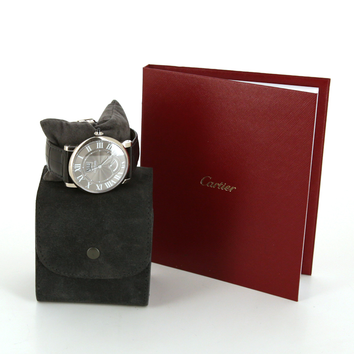 Montre Cartier Rotonde De Cartier en or blanc Ref :  3733 Vers  2015