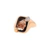 Pomellato Ritratto small model ring in pink gold,  smoked quartz and diamonds - 00pp thumbnail