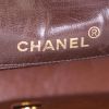Bolso bandolera Chanel Mini Timeless en cuero acolchado marrón y junco negro - Detail D3 thumbnail