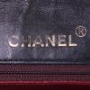 Bolso bandolera Chanel Mini Timeless en cuero acolchado azul marino y junco color burdeos - Detail D3 thumbnail
