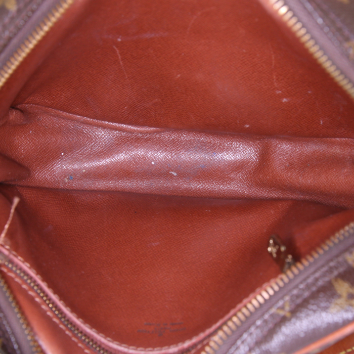 Louis Vuitton Jeune Fille shoulder bag in brown monogram canvas and natural leather - Detail D2