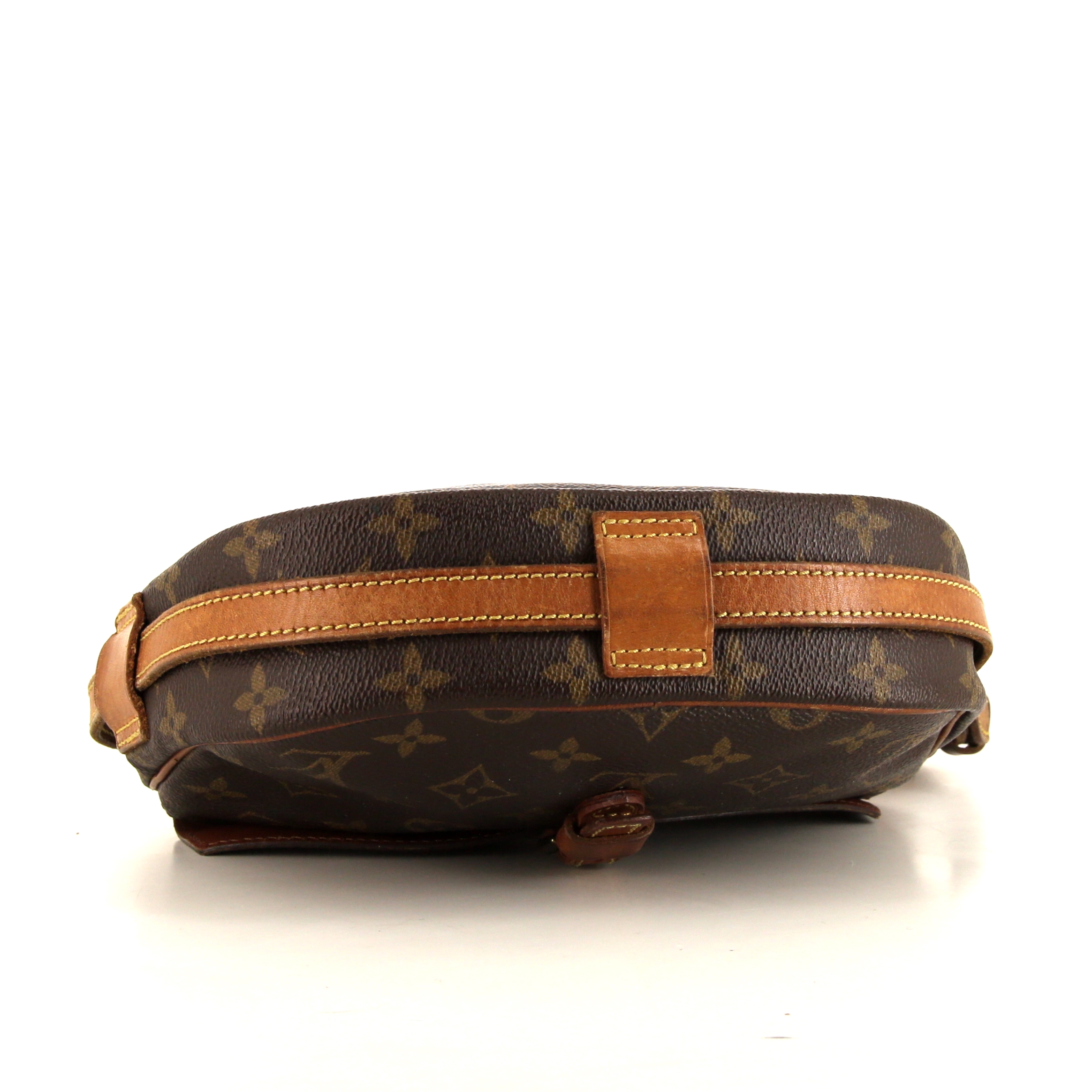 Louis Vuitton Jeune Fille shoulder bag in brown monogram canvas and natural leather - Detail D4