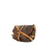 Bolso bandolera Louis Vuitton Saumur modelo pequeño en lona Monogram revestida marrón y cuero natural - 00pp thumbnail