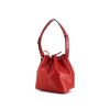 Louis Vuitton petit Noé small model shopping bag in red epi leather - 00pp thumbnail