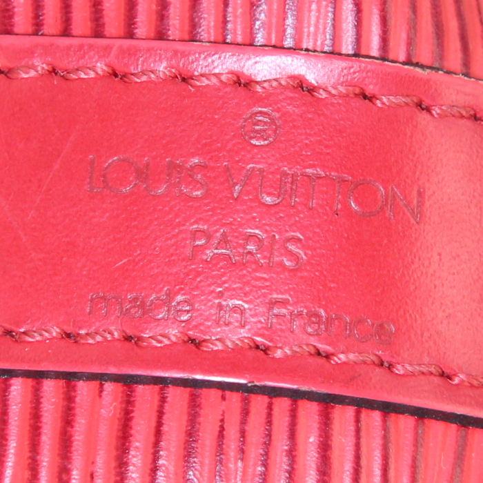Shopping bag Louis Vuitton petit Noé modello piccolo in pelle Epi rossa - Detail D3