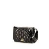 Chanel Vintage shoulder bag in black patent quilted leather - 00pp thumbnail