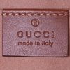 Gucci Padlock small model handbag in beige monogram canvas and brown leather - Detail D3 thumbnail