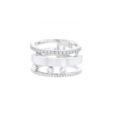 Sortija Messika Move Romane en oro blanco y diamantes
