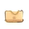Bolso bandolera Chanel Wallet on Chain 19 en cuero acolchado beige - 360 thumbnail