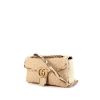 Gucci GG Marmont shoulder bag in beige braided wicker and beige python - 00pp thumbnail