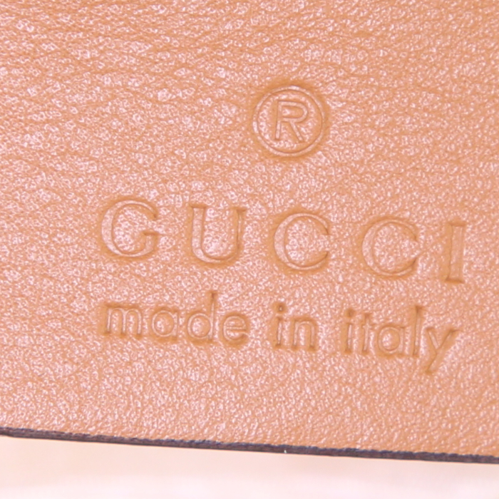 Borsa a tracolla Gucci GG Marmont in vimini intrecciato beige e pitone beige - Detail D4