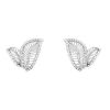 Vintage 1950's earrings in platinium and diamonds - 00pp thumbnail