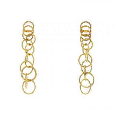 Buccellati Hawai pendants earrings in yellow gold