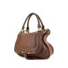 Chloé Marcie size XL handbag in brown grained leather - 00pp thumbnail