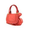 Chloé Marcie large model shoulder bag in red grained leather - 00pp thumbnail