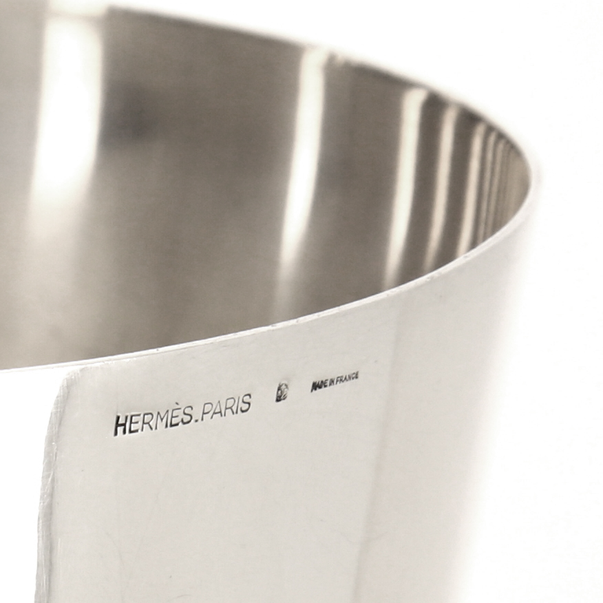 Hermès, "Cordage" champagne bucket in silver plated metal from the beginning of the 1980's - Detail D3