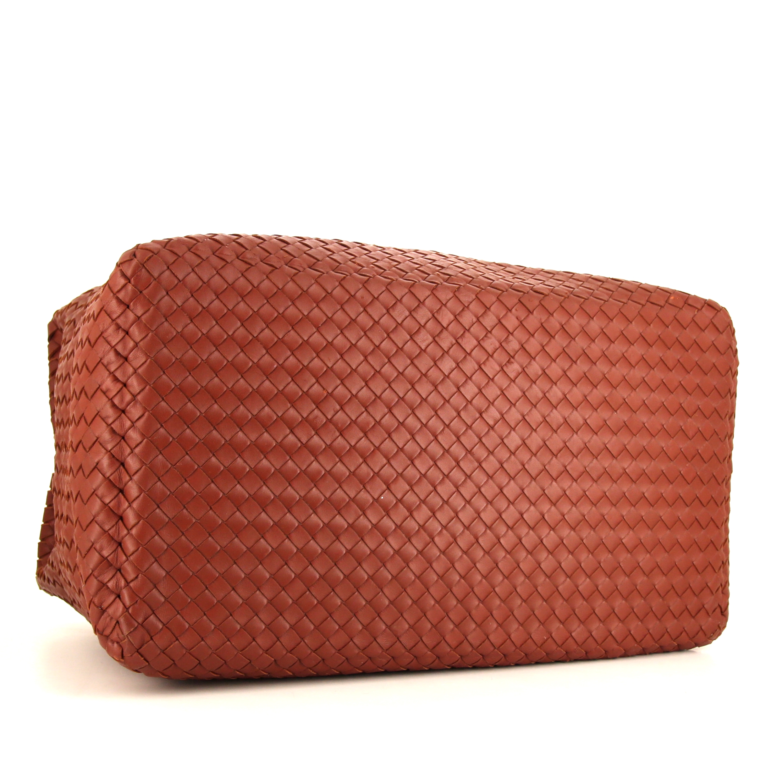 Bottega Veneta handbag in rust-coloured intrecciato leather - Detail D4