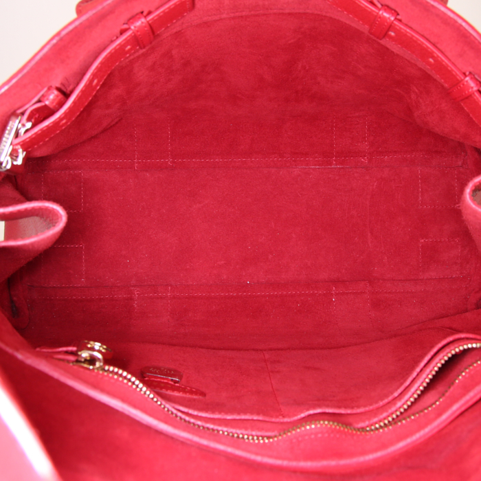 Sac à main Mulberry Bayswater en cuir rouge - Detail D2