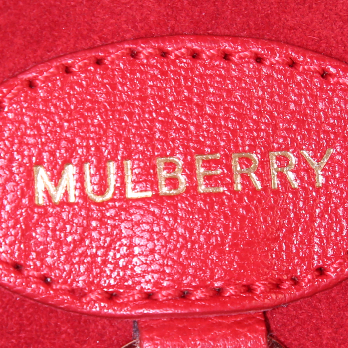 Sac à main Mulberry Bayswater en cuir rouge - Detail D3