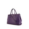 Sac à main Prada Galleria moyen modèle en cuir saffiano violet - 00pp thumbnail