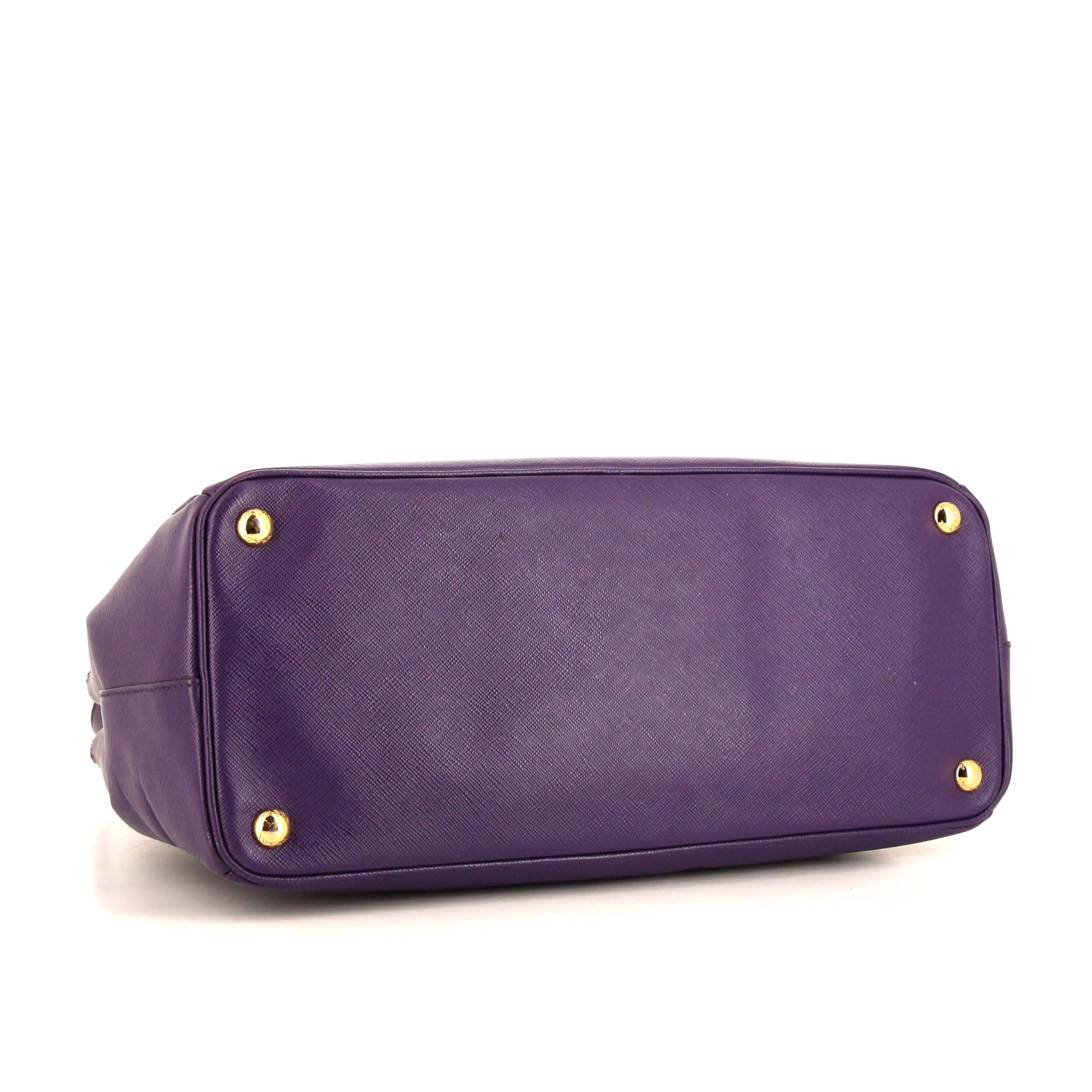 Borsa Prada Galleria modello medio in pelle saffiano viola - Detail D5