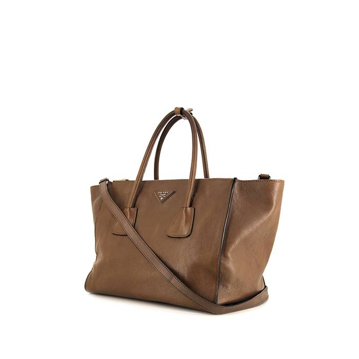 PRADA Green Nylon & Brown Leather Shoulder Bag Hand Bag Purse Used Women's  Italy | eBay