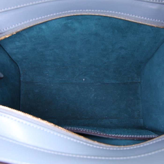 Sac bandoulière Mulberry Bayswater en cuir tricolore bleu rouge et rose - Detail D3