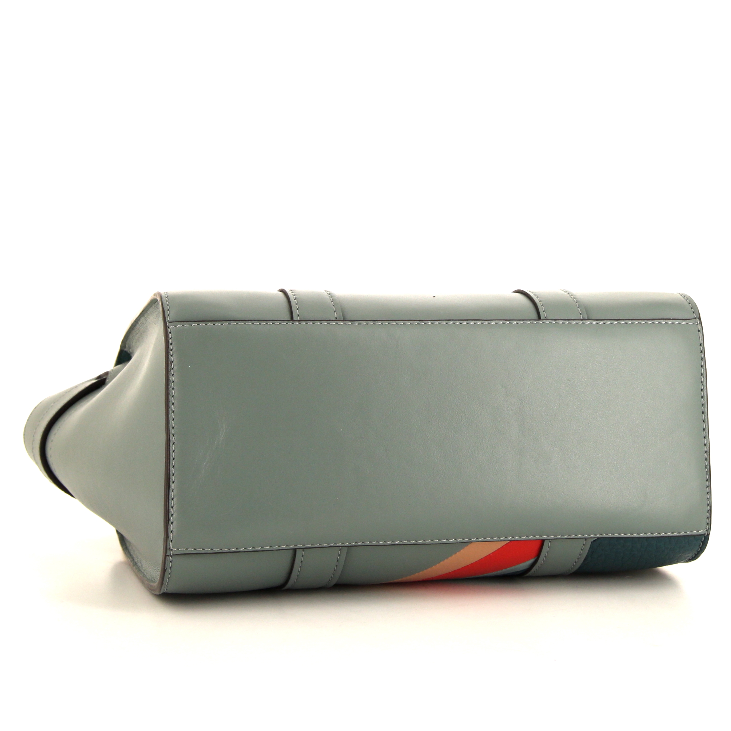 Mulberry Bayswater shoulder bag in blue, red and pink tricolor leather - Detail D5