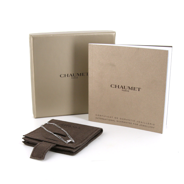 Bracelet Chaumet Jeux de Liens petit modèle en or blanc et diamants - Detail D2