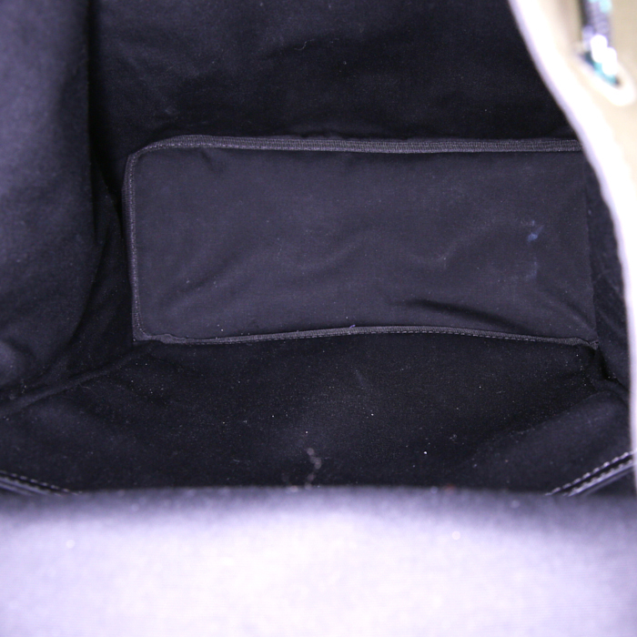 Dior Motion backpack in khaki canvas and black leather - Detail D2