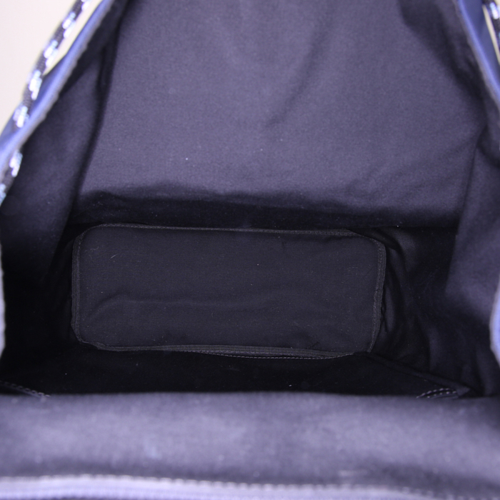 Zaino Dior in tela blu e pelle blu - Detail D2