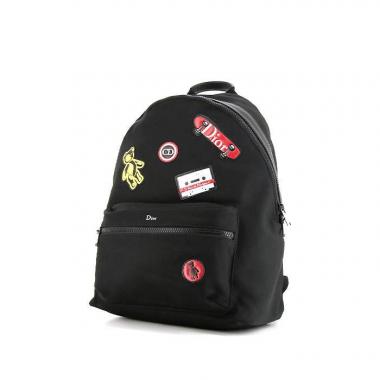 Zaino Dior Rider in tela nera con motivo